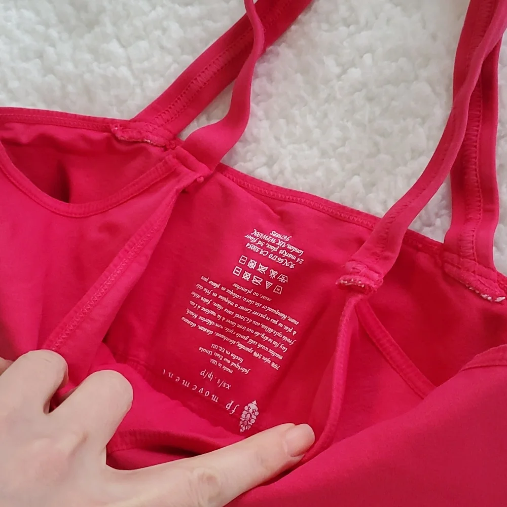 Free People Good Karma Crop bright pink - Picture 5 of 12